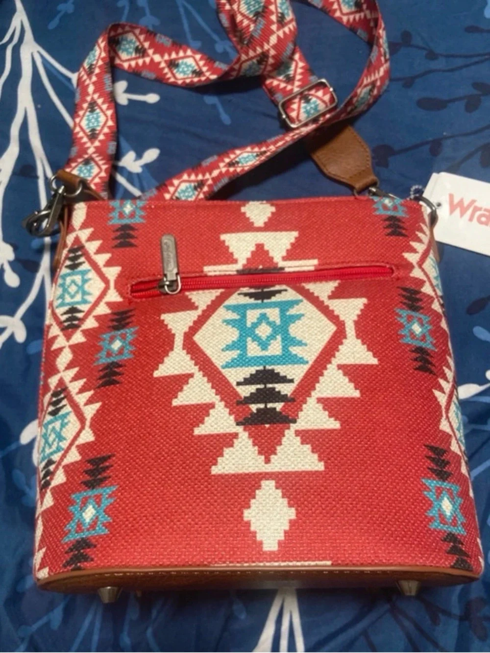 Wrangler Red Southwestern-Pattern with Turquoise Accents